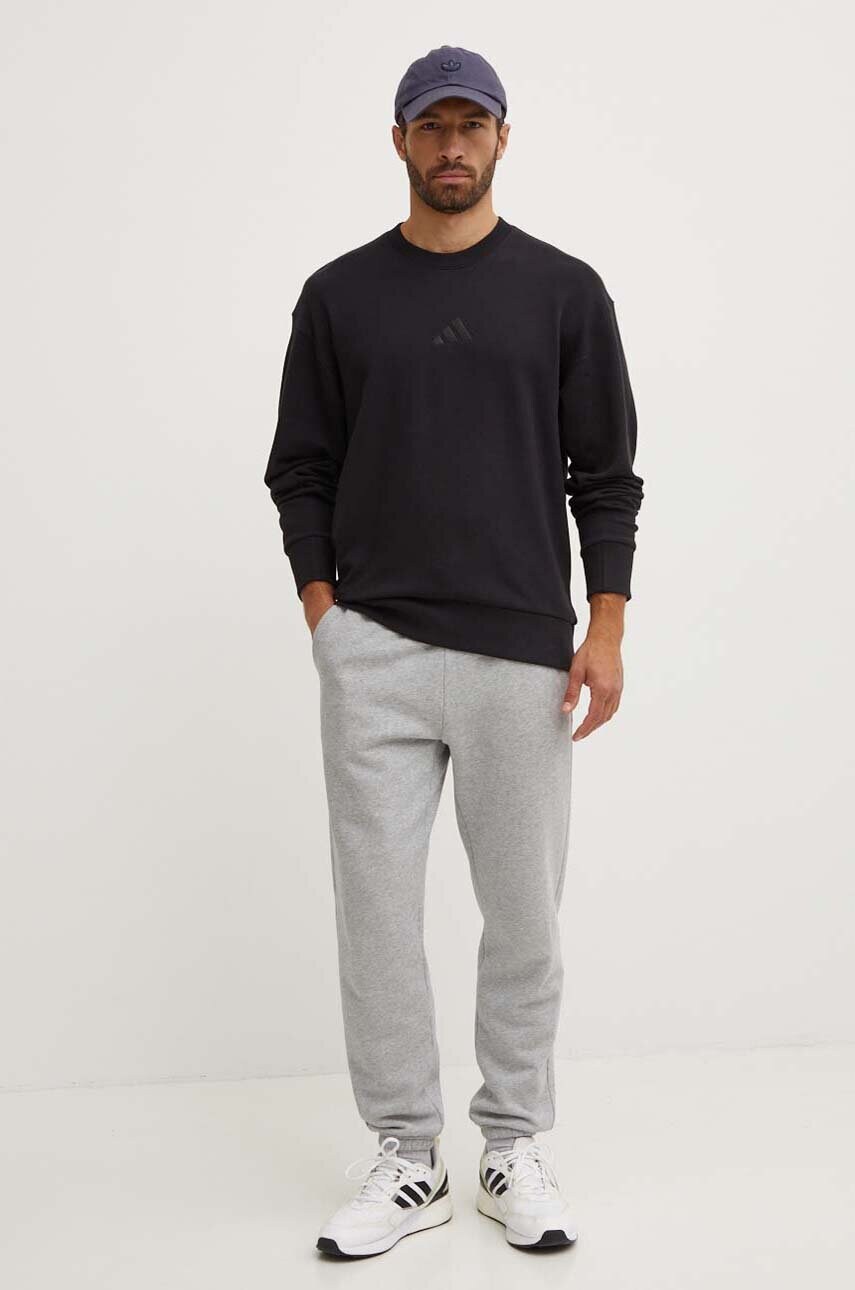 Бавовняна кофта adidas All SZN чоловіча колір чорний з аплікацією IX1261