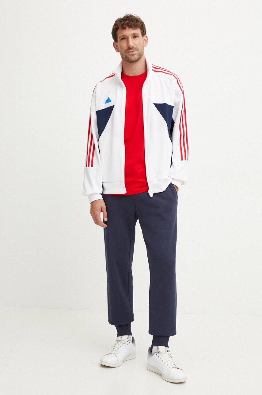 Кофта adidas Tiro колір білий візерунок IY2064