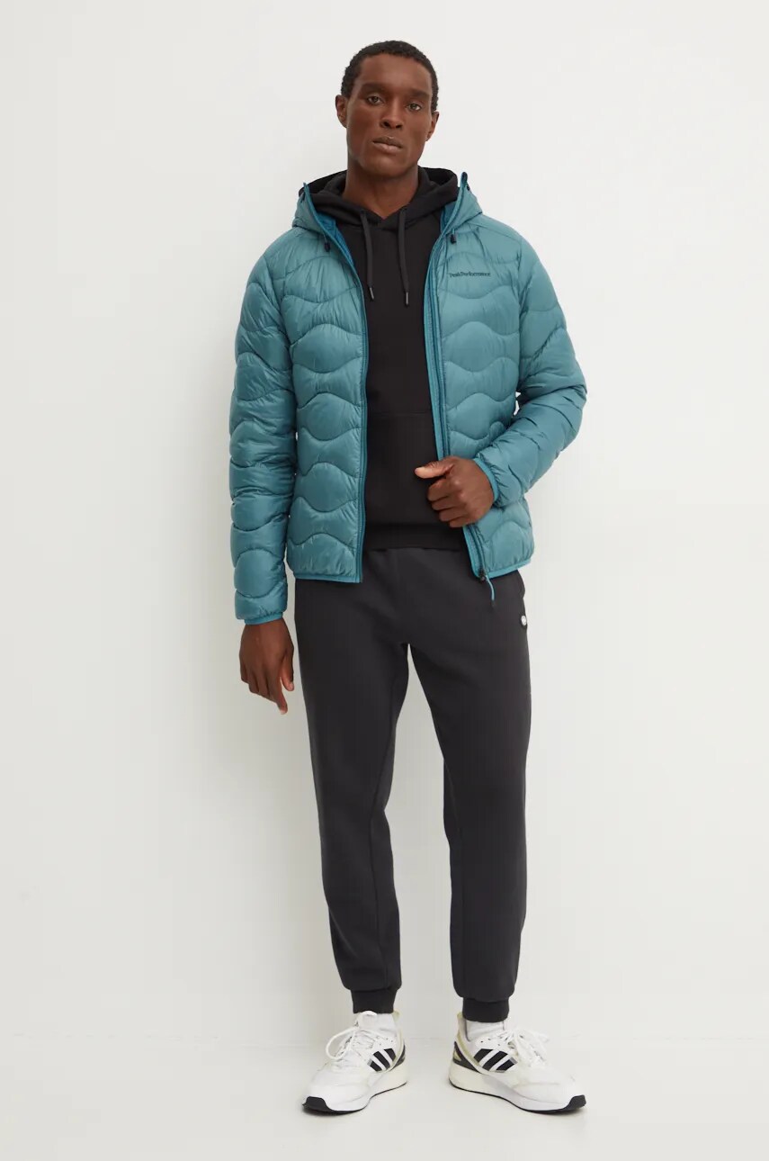 Кофта EA7 Emporio Armani чоловіча колір чорний з капюшоном з принтом PJ07Z.8NPM08
