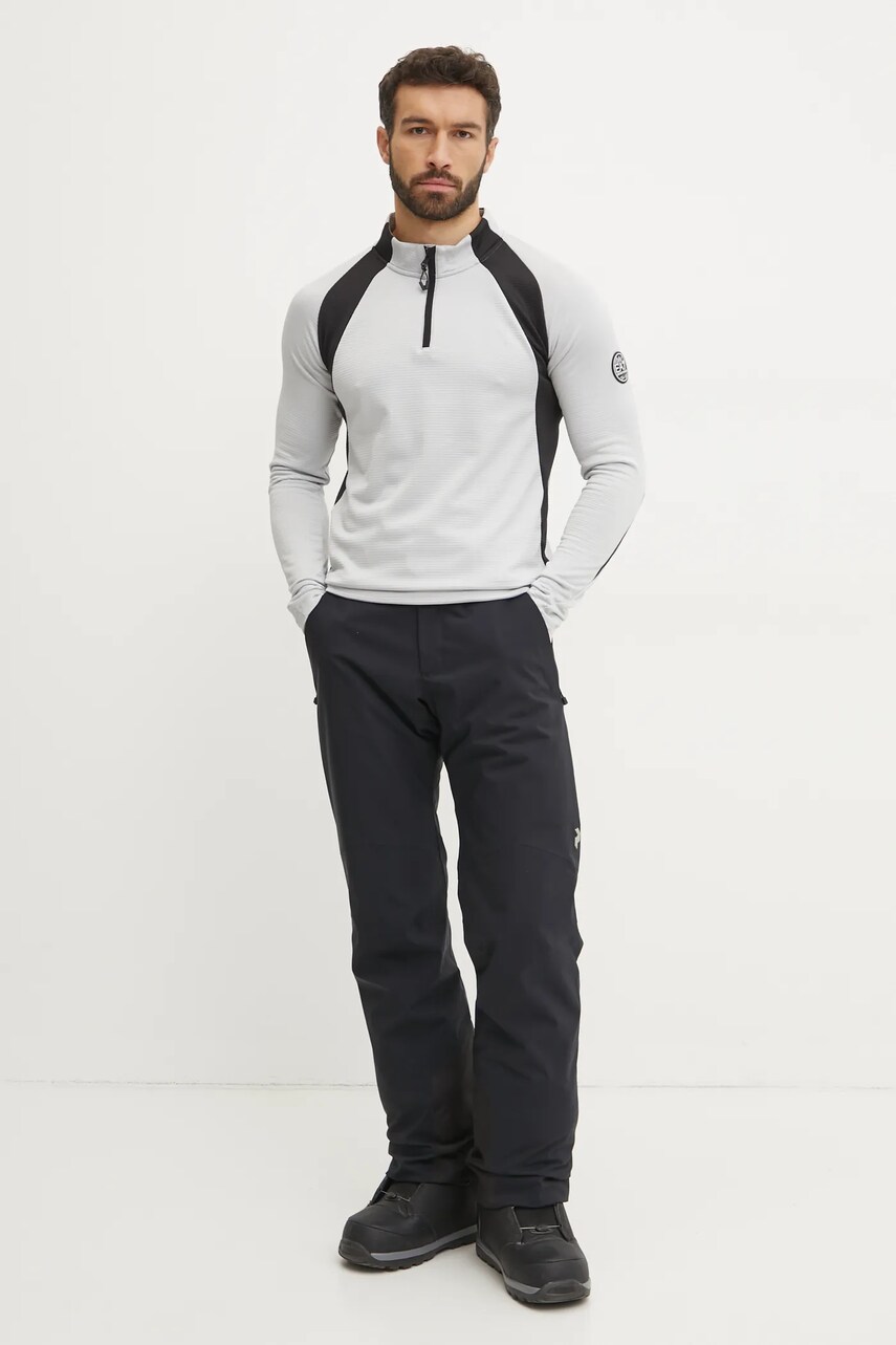 Спортивна кофта EA7 Emporio Armani St. Moritz Powerstretch колір сірий з аплікацією PJQXZ.6DPMA5