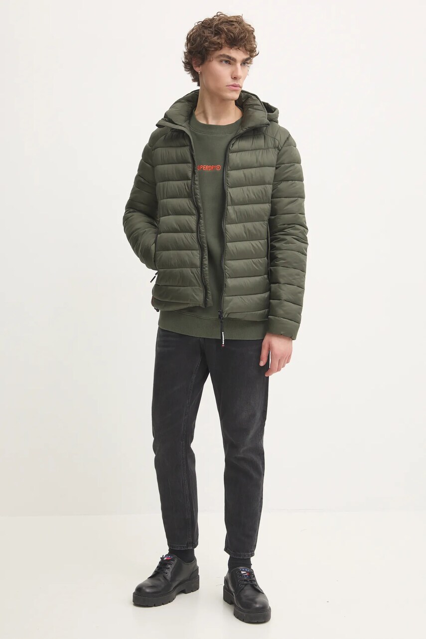 Кофта Superdry чоловіча колір зелений з аплікацією M2013734A-ZC3