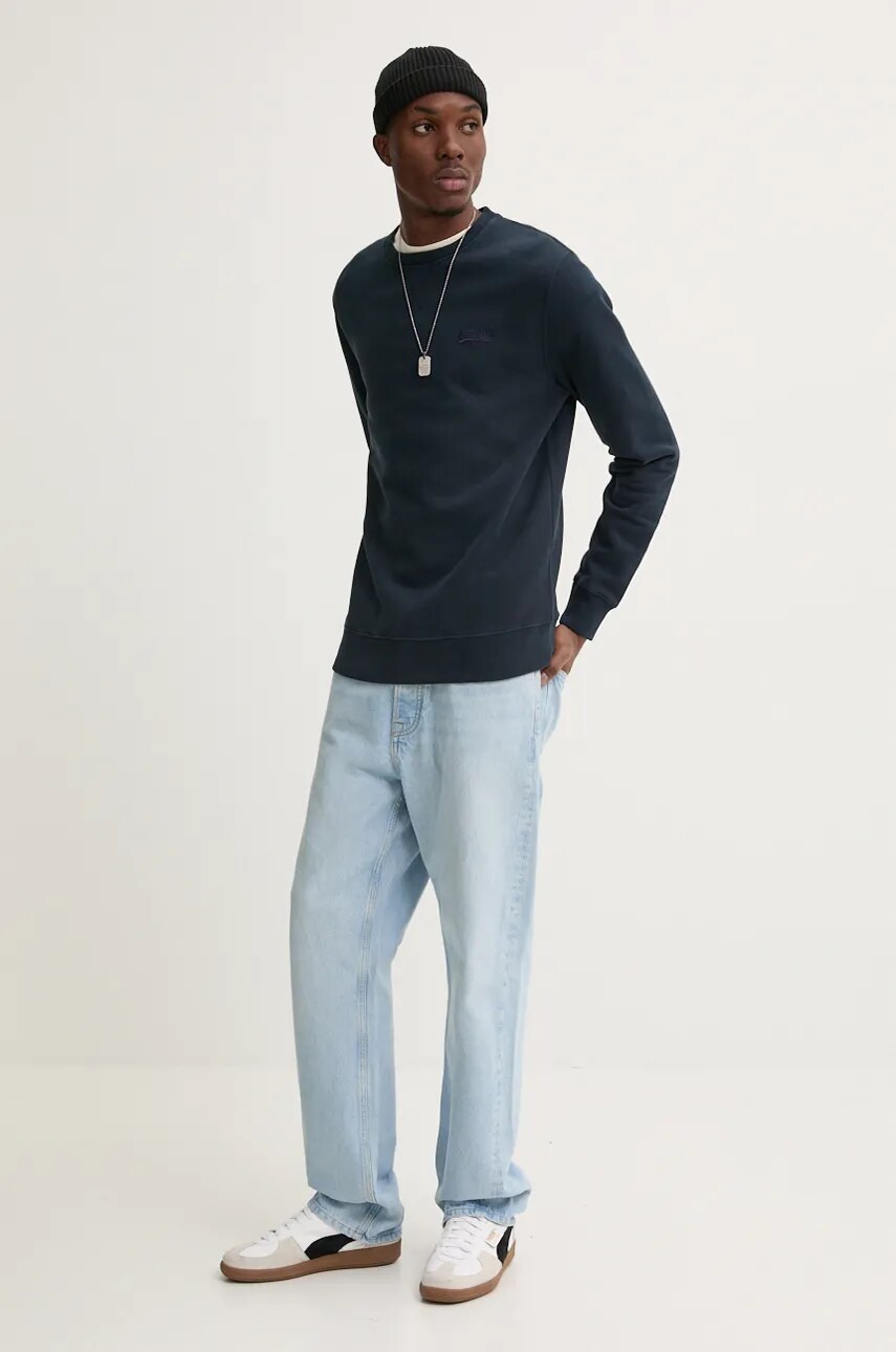 Кофта Superdry чоловіча колір синій однотонна M2013751A-98T