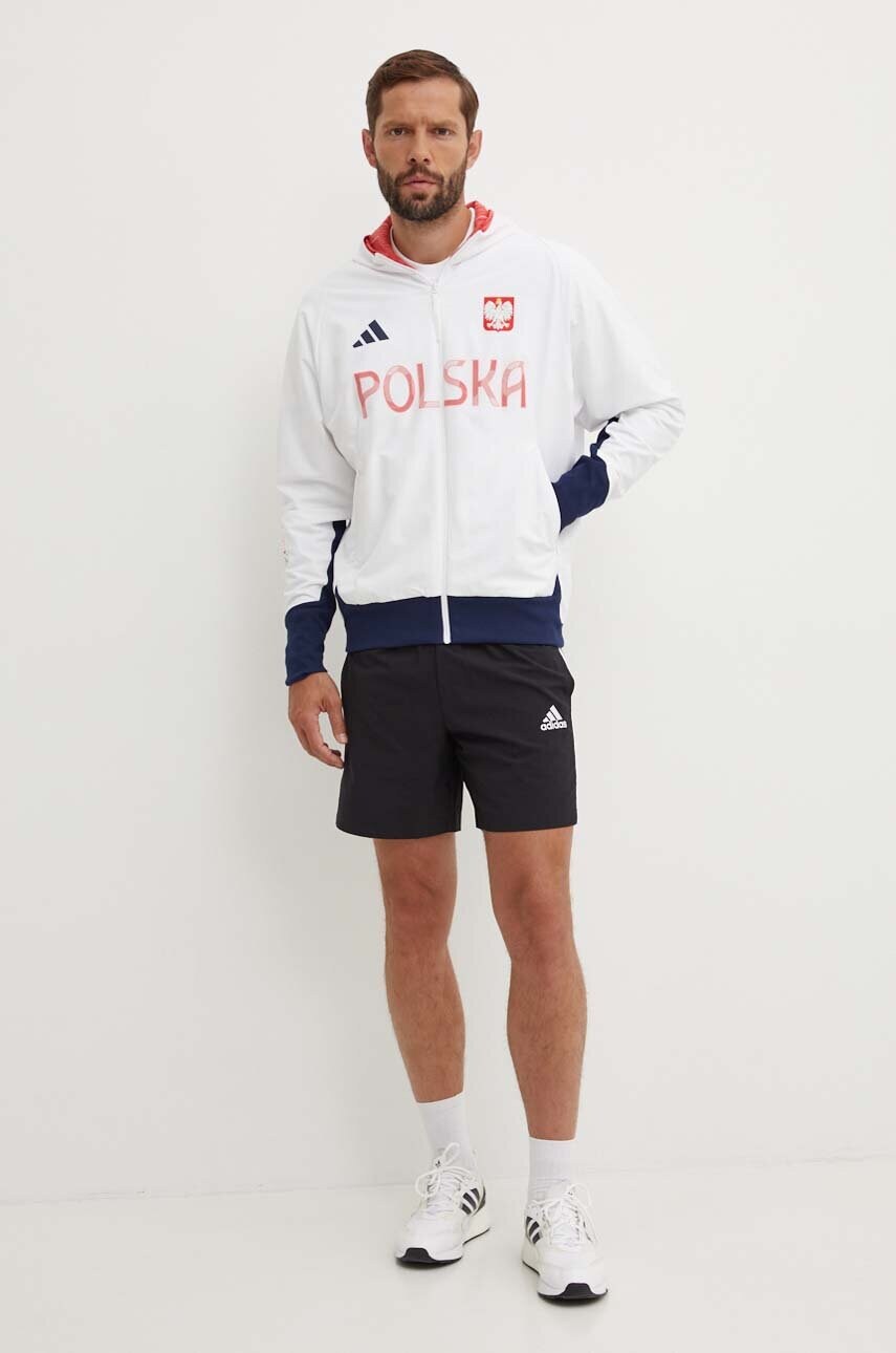 Куртка adidas Performance Polska чоловіча колір білий перехідна JF6676