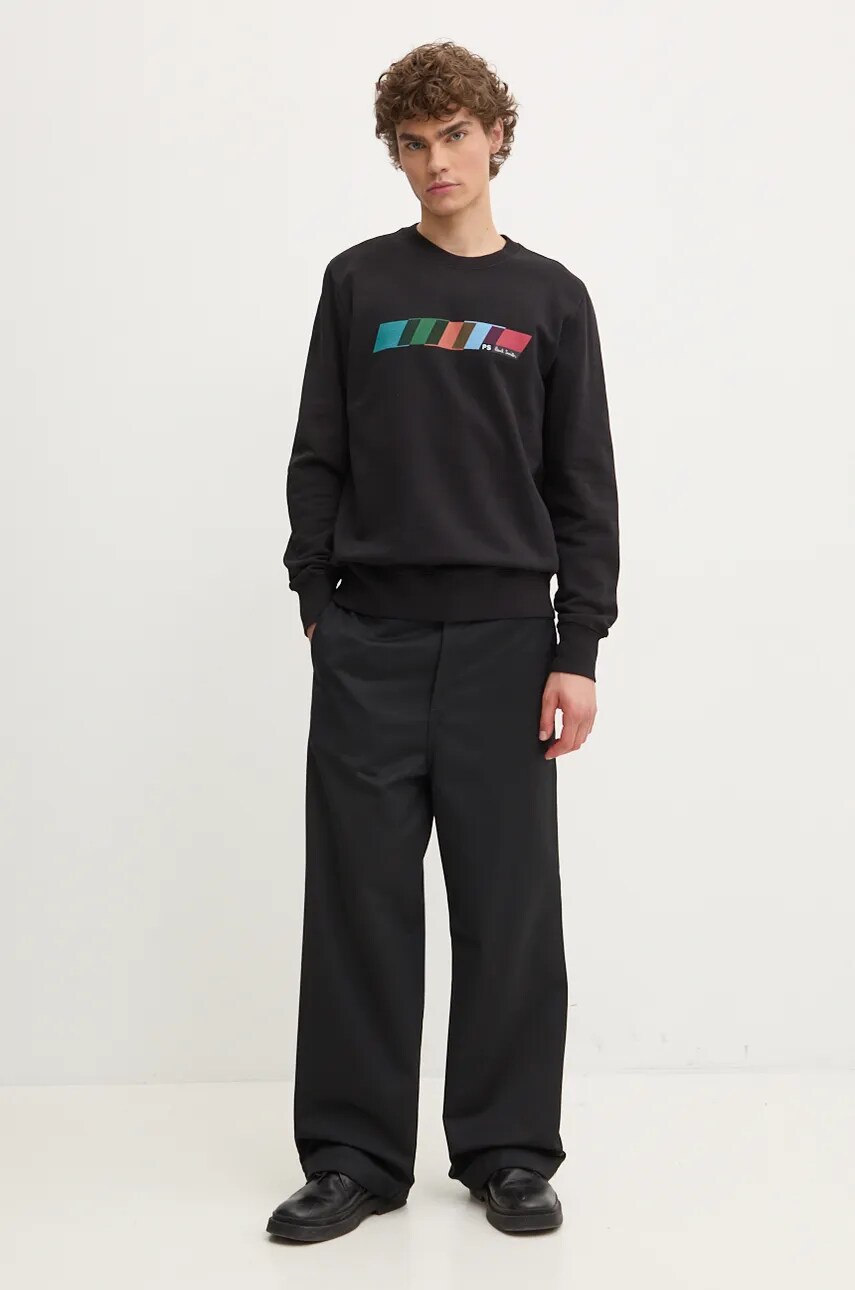 Кофта PS Paul Smith чоловіча колір чорний з принтом M2R.027R.NP4794