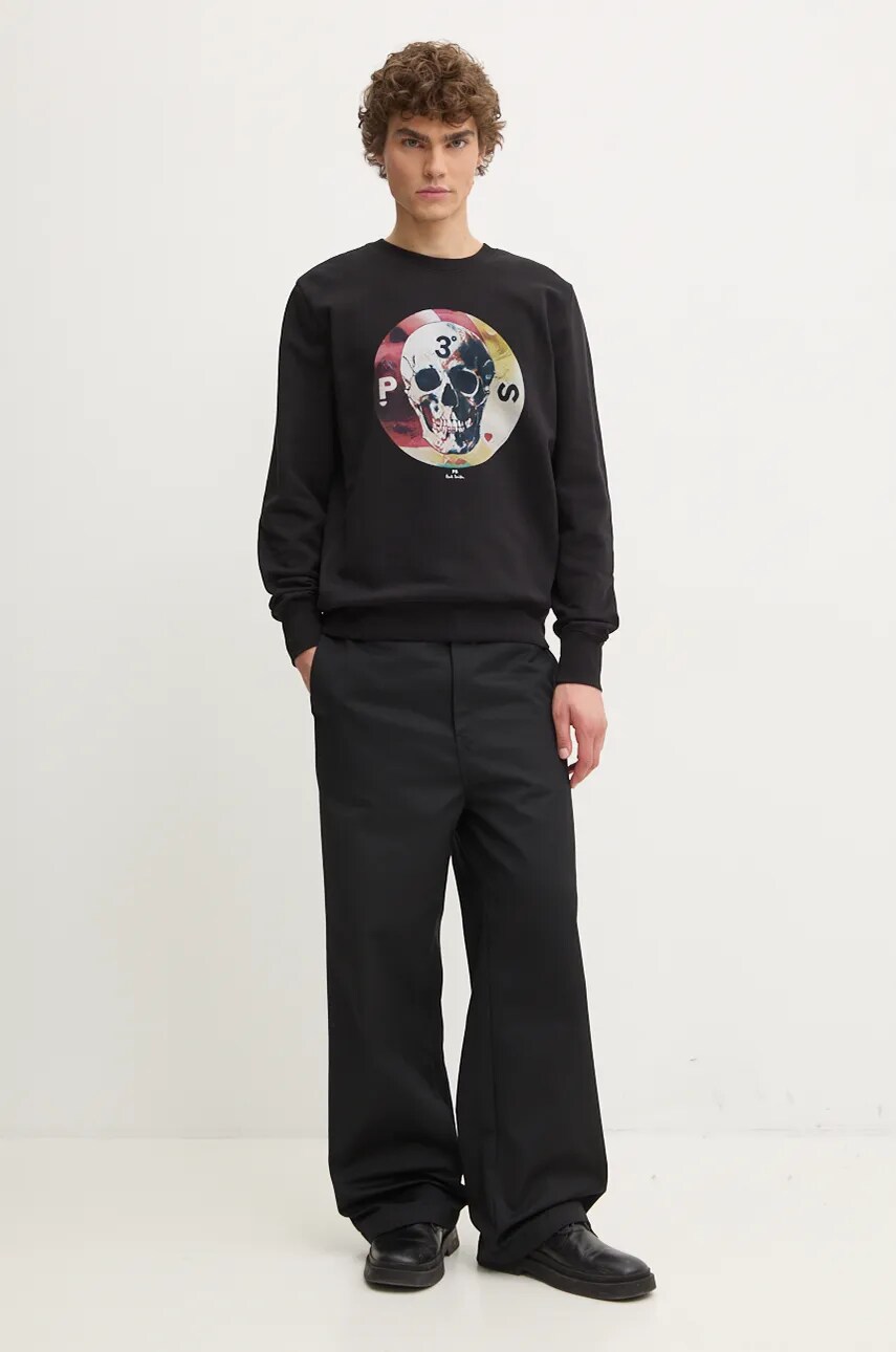 Кофта PS Paul Smith чоловіча колір чорний з принтом M2R.027R.NP4800