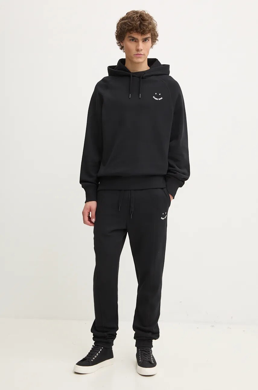 Кофта PS Paul Smith чоловіча колір чорний з капюшоном однотонна M2R.960XE.N22126