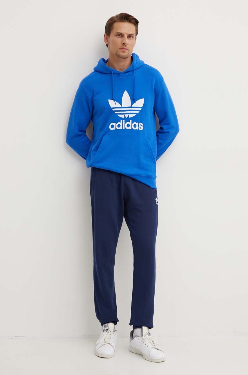 Бавовняна кофта adidas Originals чоловіча з капюшоном з принтом IZ1855