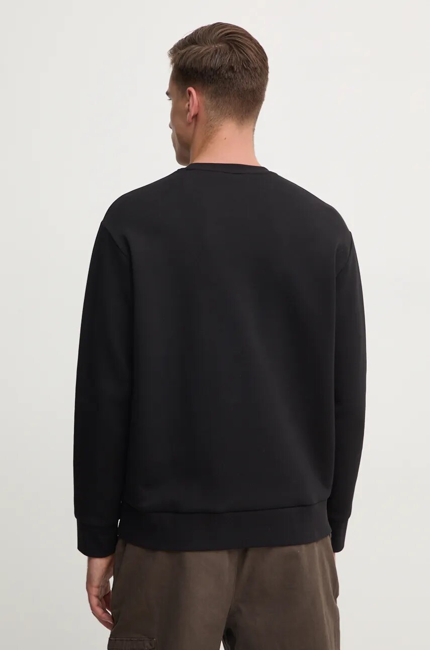 Кофта Armani Exchange чоловіча колір чорний з принтом XM000082 AF10818