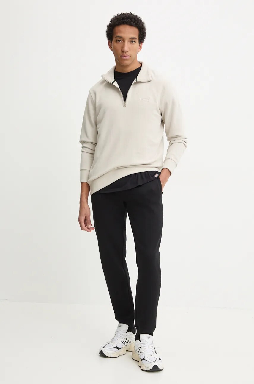 Кофта Superdry чоловіча колір бежевий однотонна M2013750A-1LC