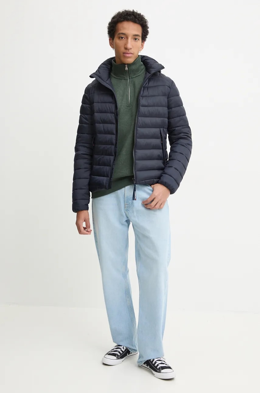 Кофта Superdry чоловіча колір зелений однотонна M2013750A-B6V