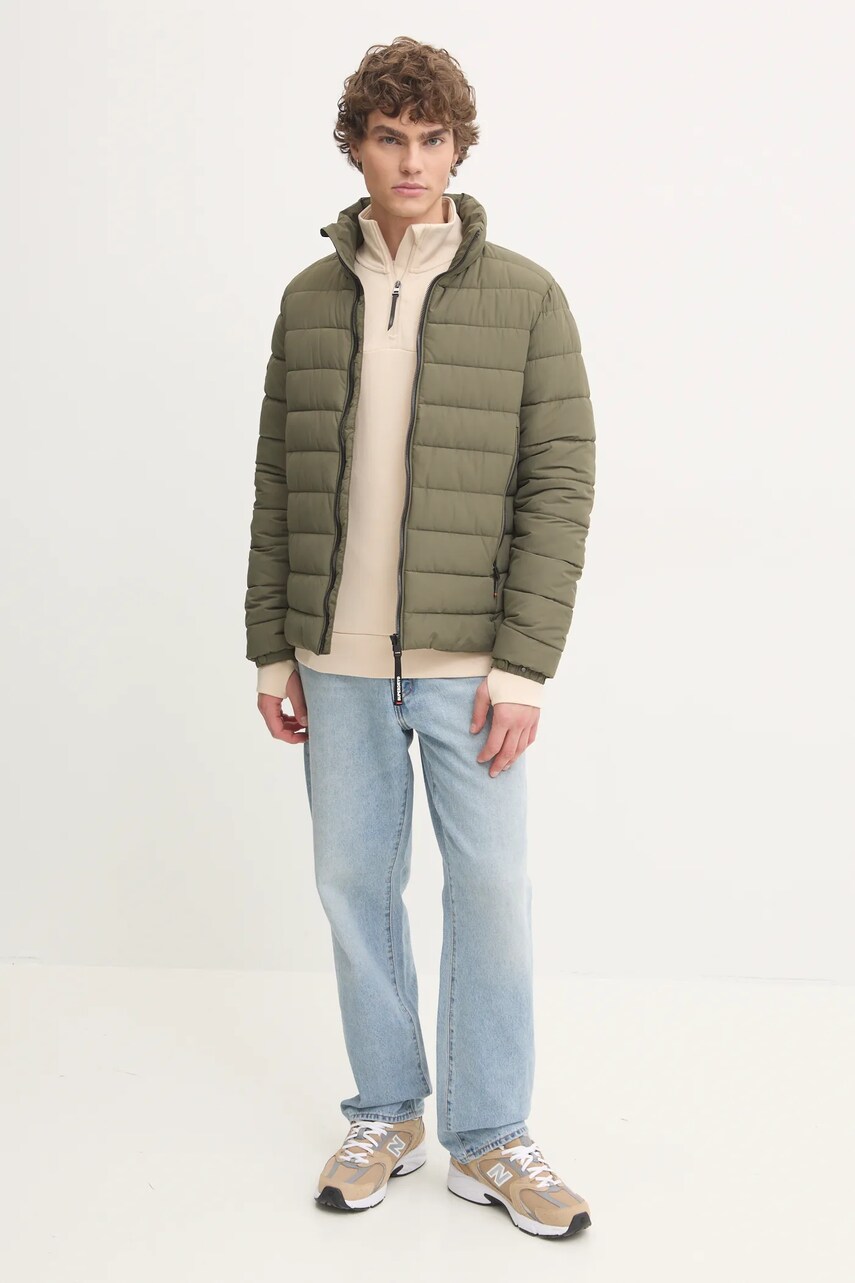 Кофта Superdry чоловіча колір бежевий однотонна M2013961A-1YP