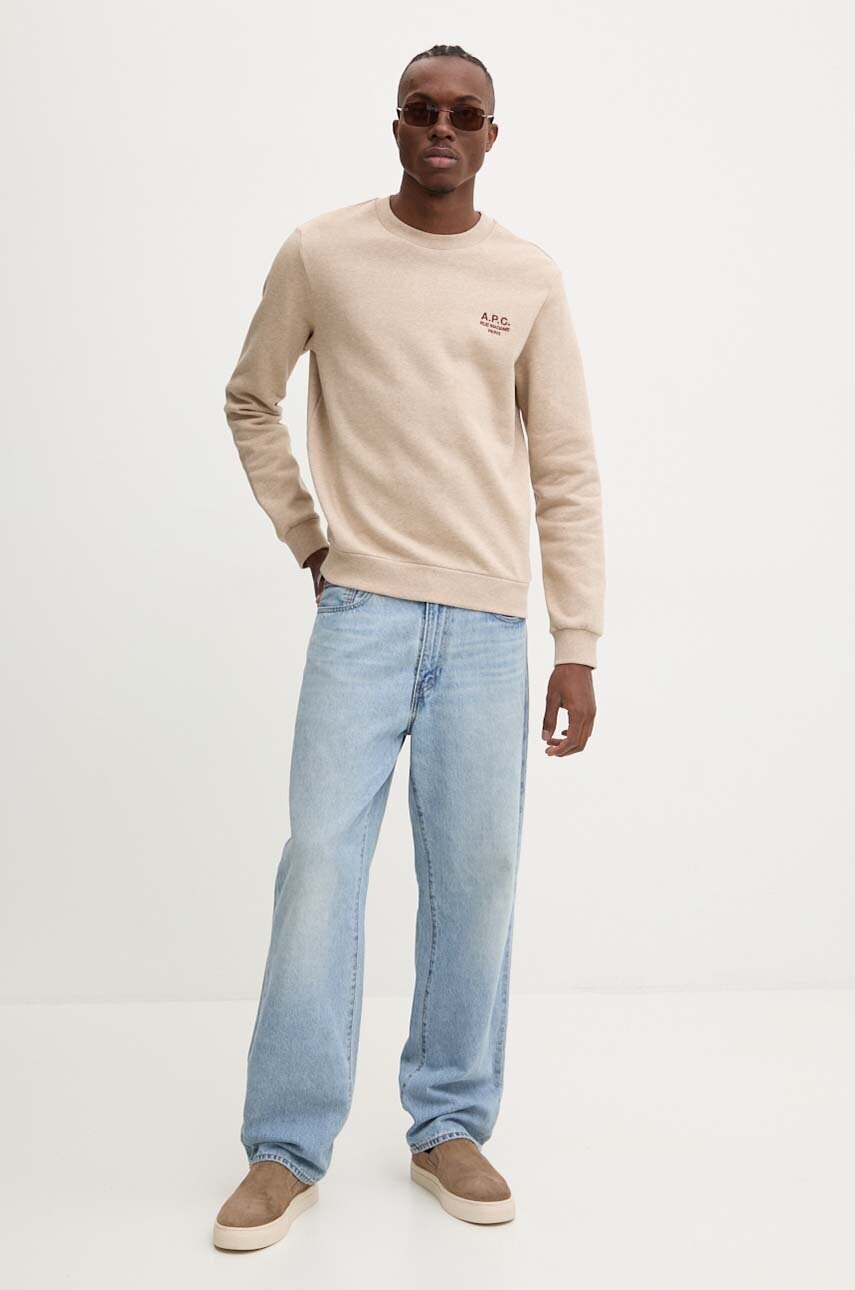 Кофта A.P.C. standard rue madame GOTS колір бежевий з аплікацією COHBV.M27913