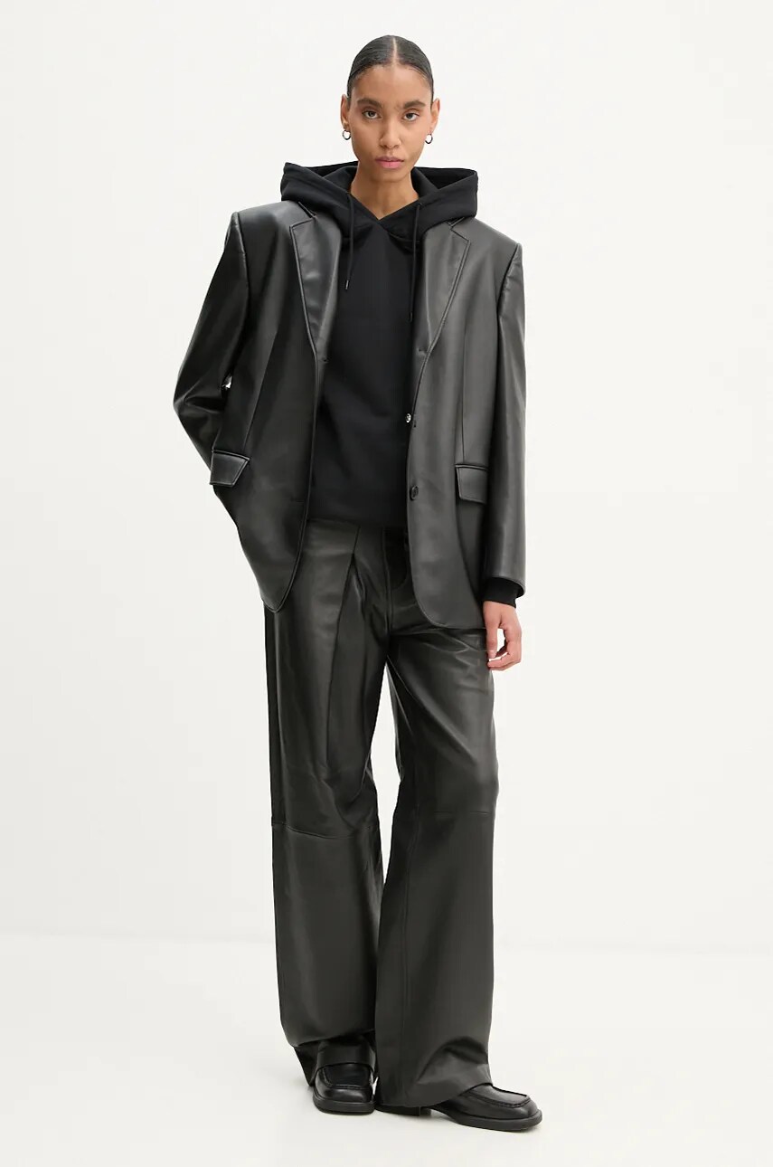 Кофта A.P.C. hoodie standard rue madame GOTS колір чорний з капюшоном меланж COHBV.M27914