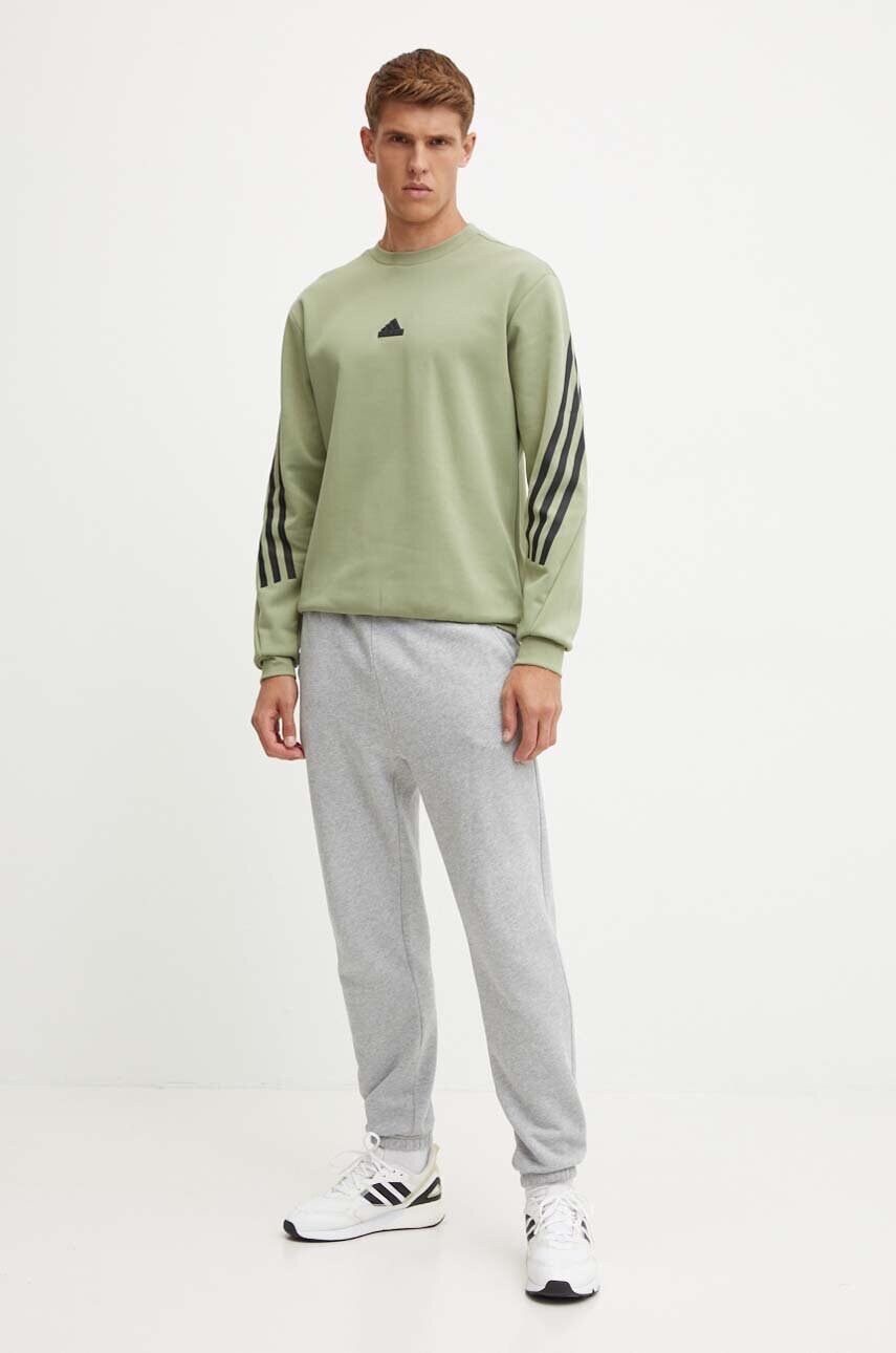 Кофта adidas Future Icons чоловіча колір зелений візерунок  IW6086