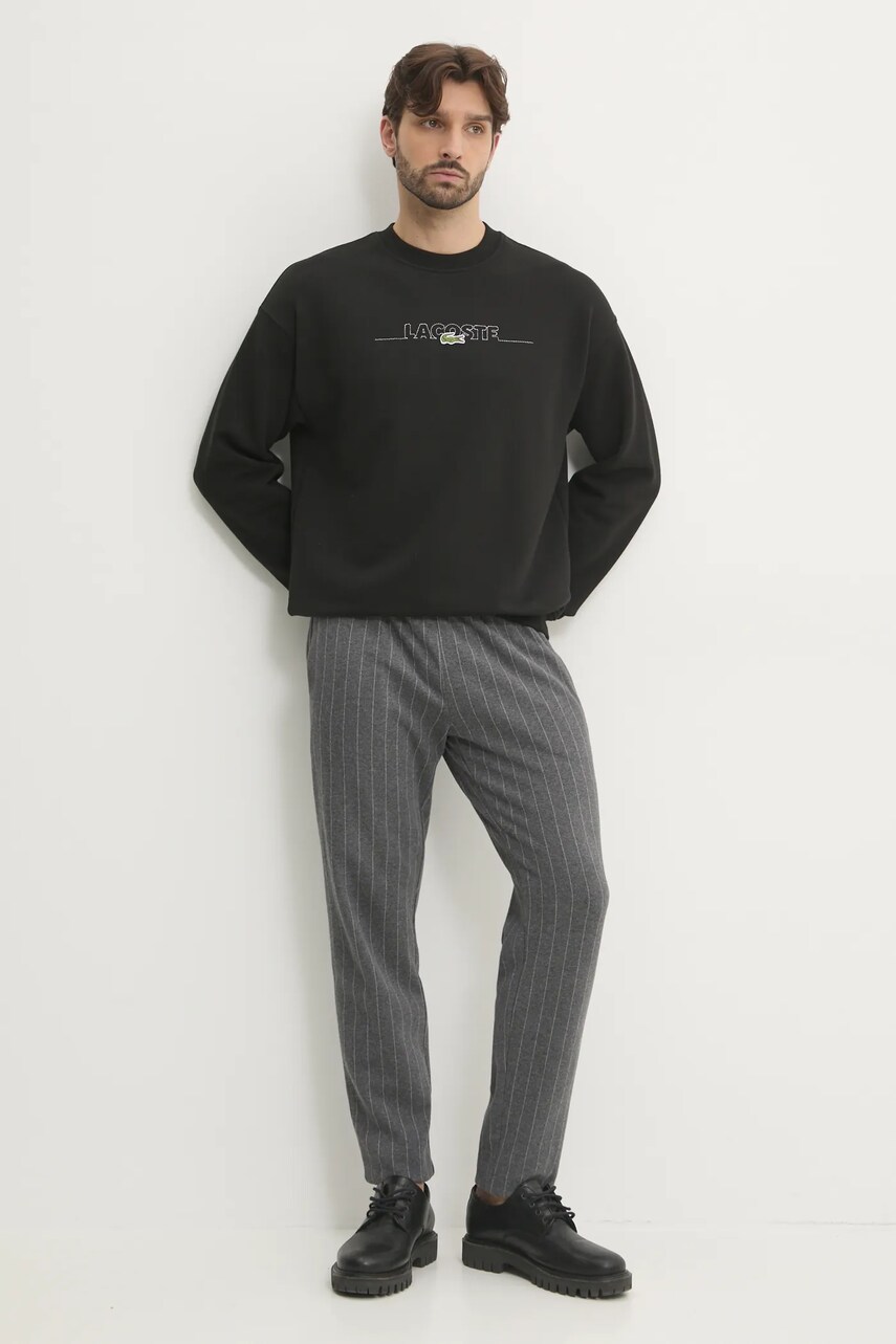 Кофта Lacoste чоловіча колір чорний візерунок SH3878