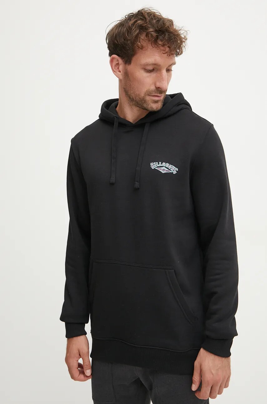 Кофта Billabong Dreamy Place чоловіча колір чорний з капюшоном з принтом EBYSF00155
