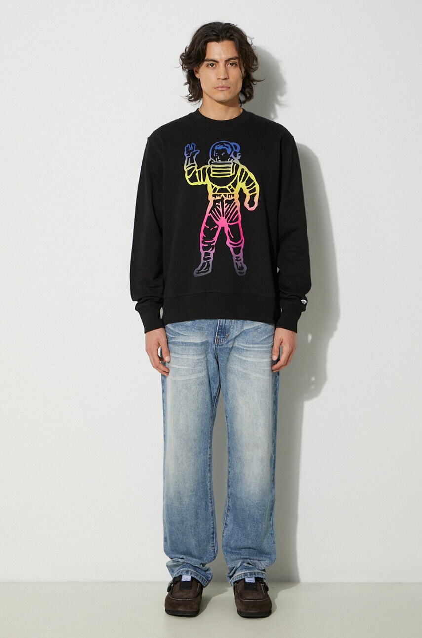 Бавовняна кофта Billionaire Boys Club Standing Astro Crewneck чоловіча колір чорний з принтом B24228