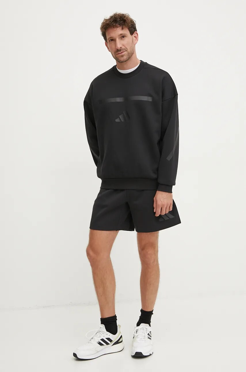 Кофта adidas ZNE чоловіча колір чорний з аплікацією JE7536