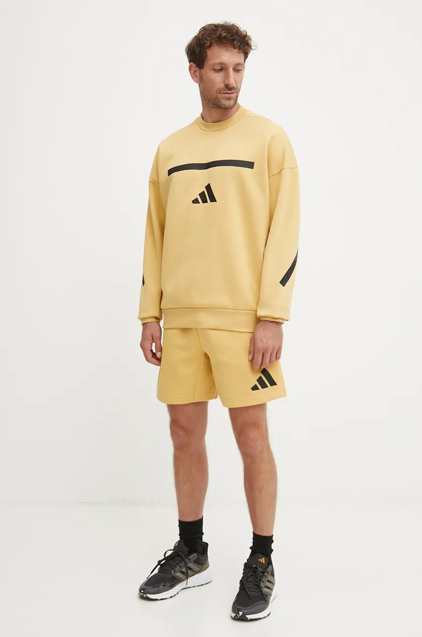 Кофта adidas ZNE чоловіча колір жовтий з принтом JJ4896