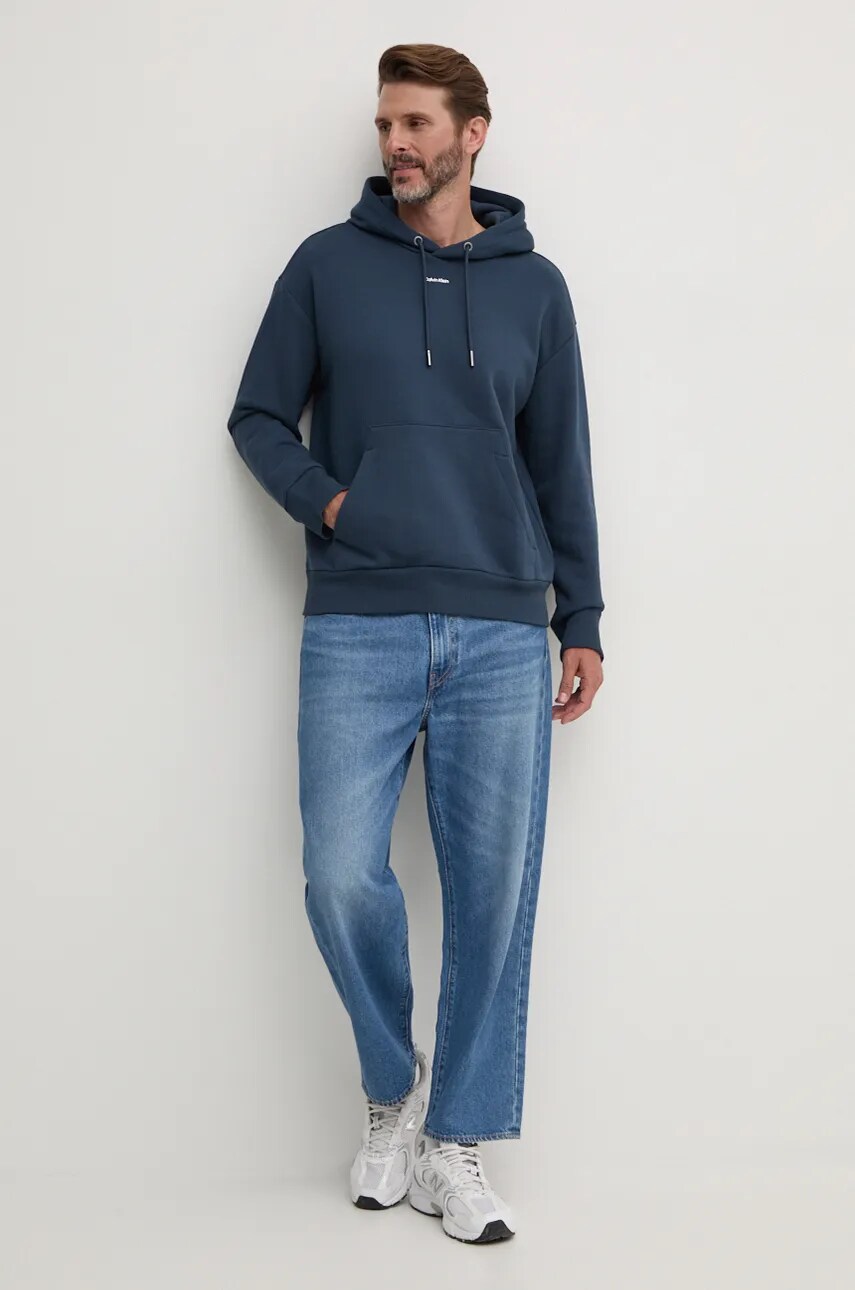 Кофта Calvin Klein чоловіча з капюшоном з аплікацією K10K112871