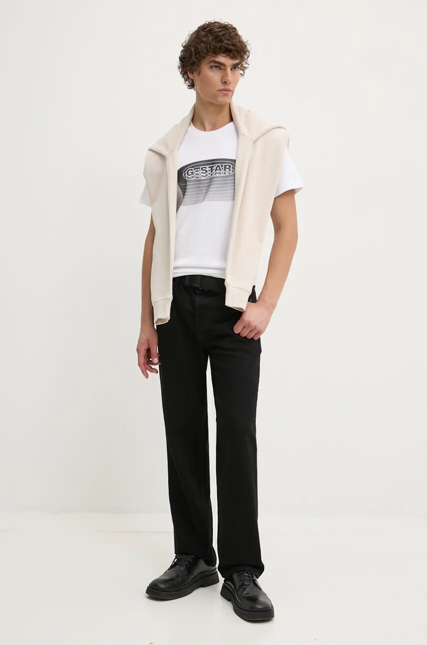 Кофта G-Star Raw чоловіча колір бежевий з принтом D25100-D257