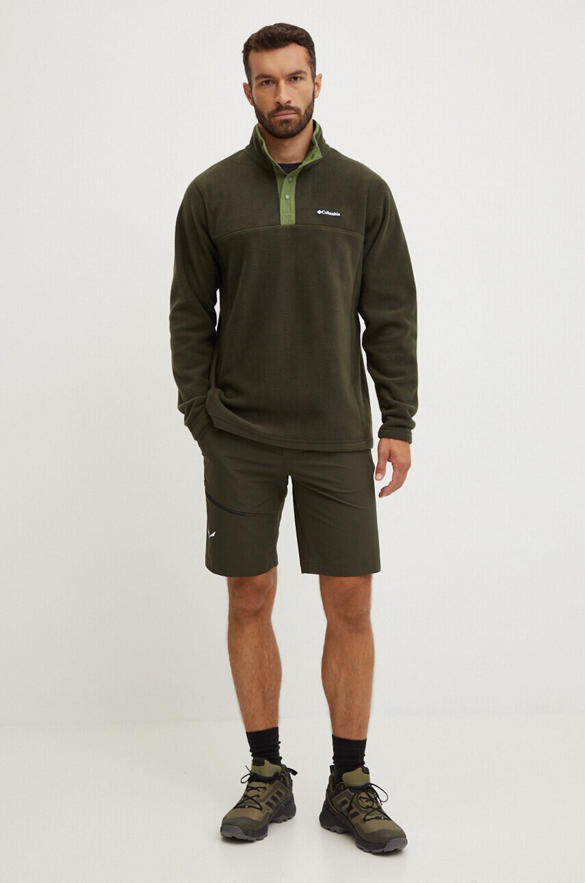 Спортивна кофта Columbia Steens Mountain Half Snap колір зелений візерунок 2097721