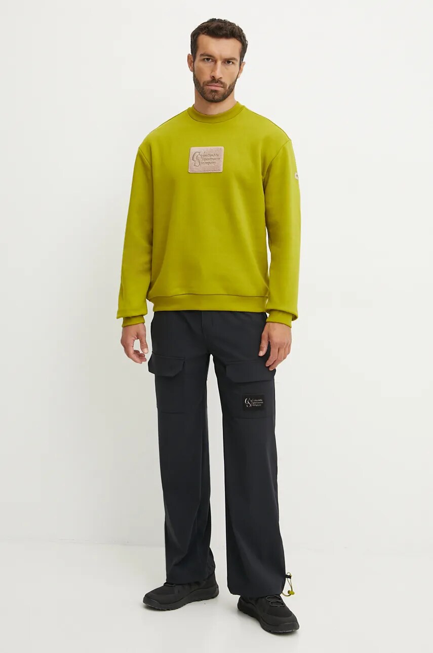 Кофта Columbia Wallowa Fleece чоловіча колір зелений з аплікацією 2090811