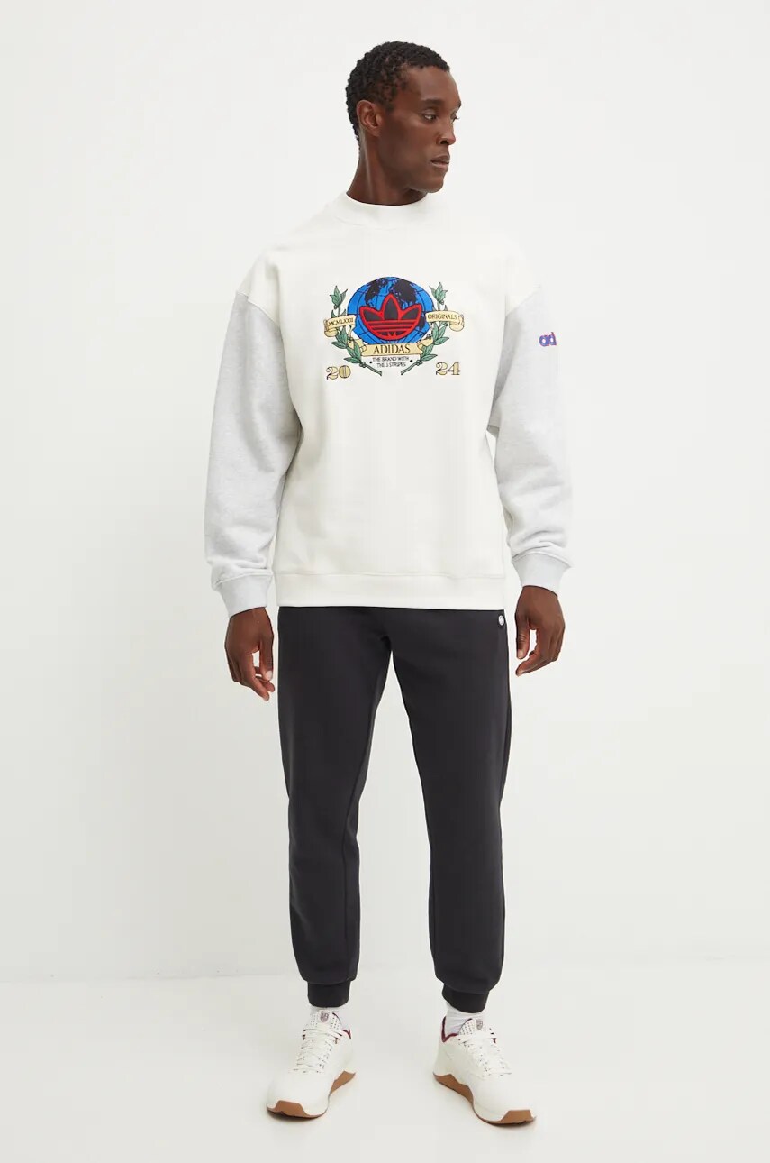 Кофта adidas Originals чоловіча колір бежевий візерунок IX6755