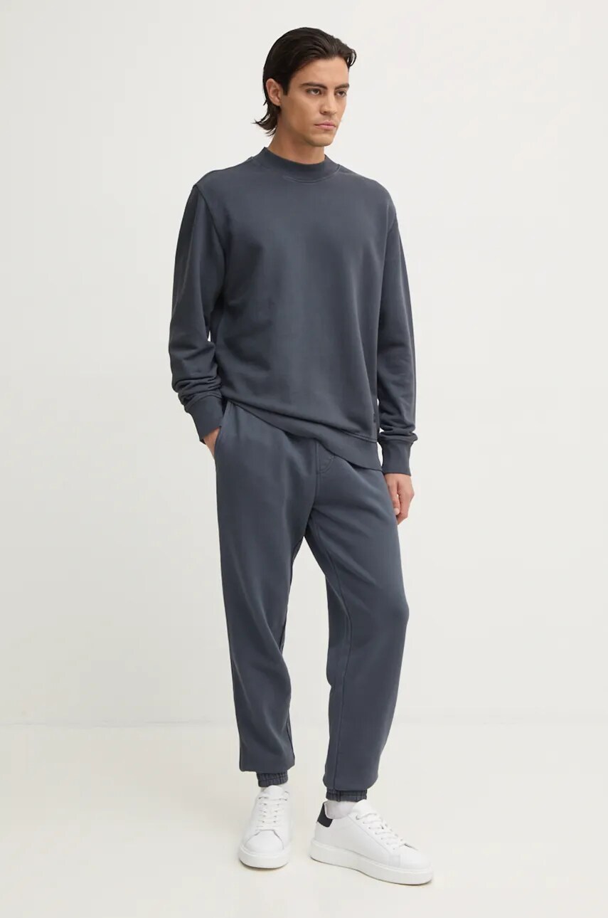 Кофта Calvin Klein Jeans чоловіча колір сірий однотонна J30J326455