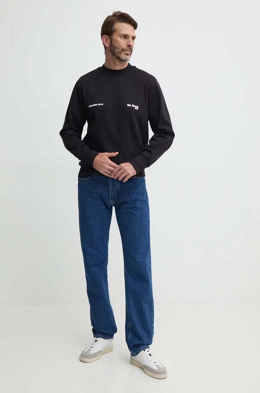 Кофта Calvin Klein Jeans чоловіча колір чорний з принтом J30J326877