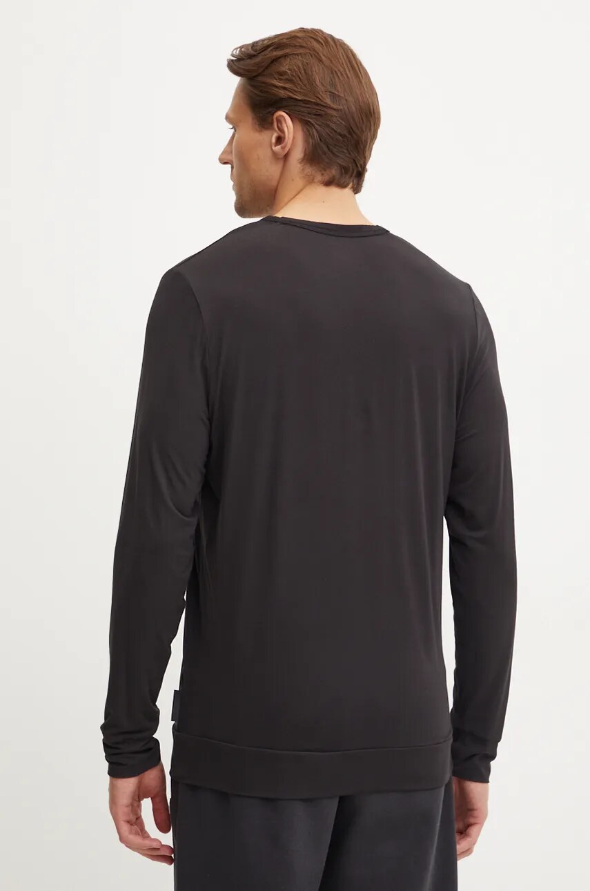 Піжамний лонгслів Calvin Klein Underwear колір чорний однотонна 000NM2234E