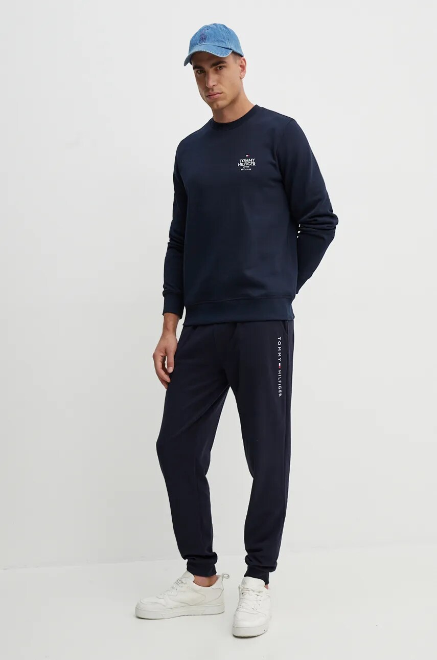 Кофта Tommy Hilfiger чоловіча колір синій з принтом MW0MW35524