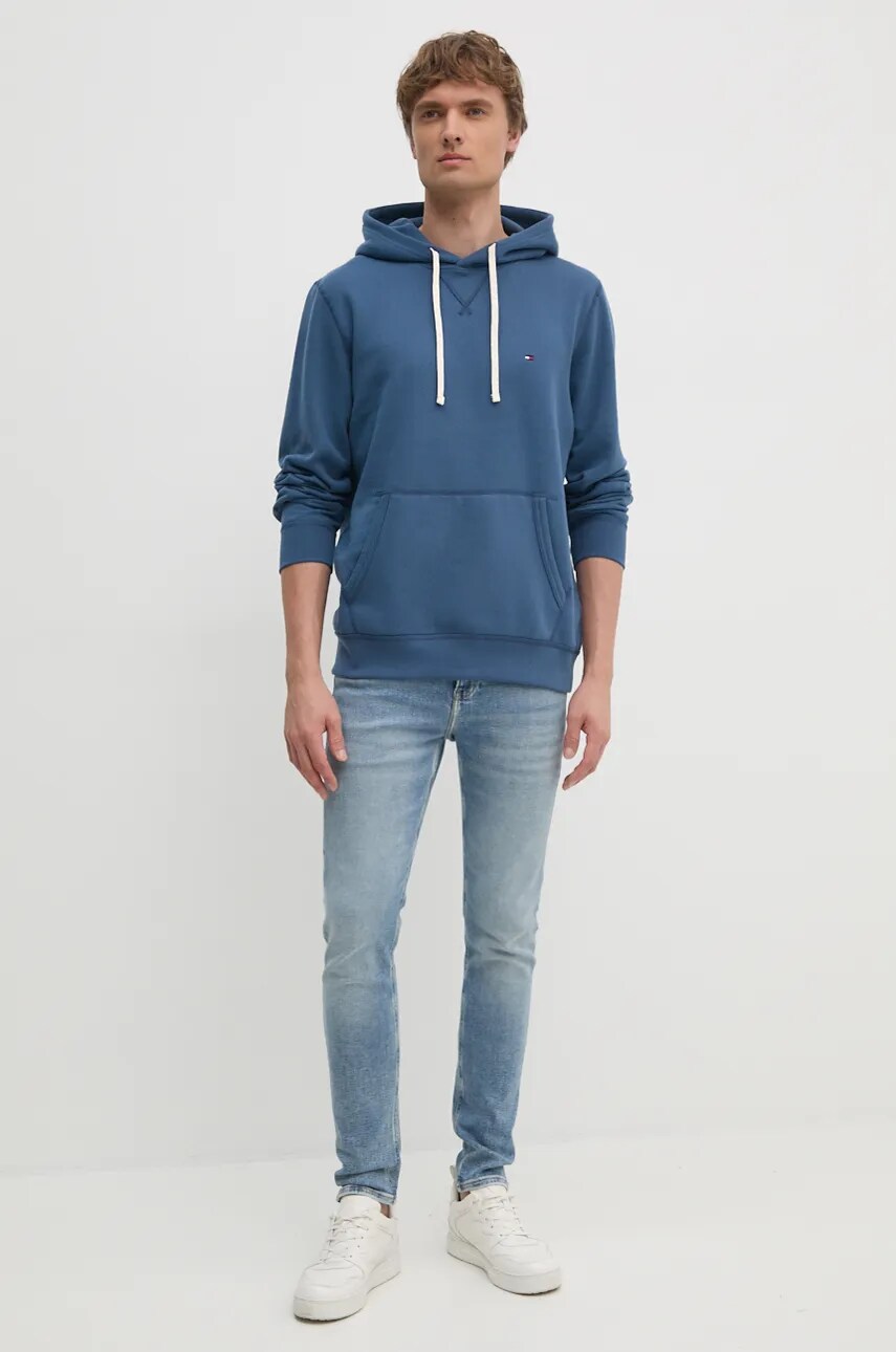 Кофта Tommy Hilfiger чоловіча з капюшоном однотонна MW0MW37230