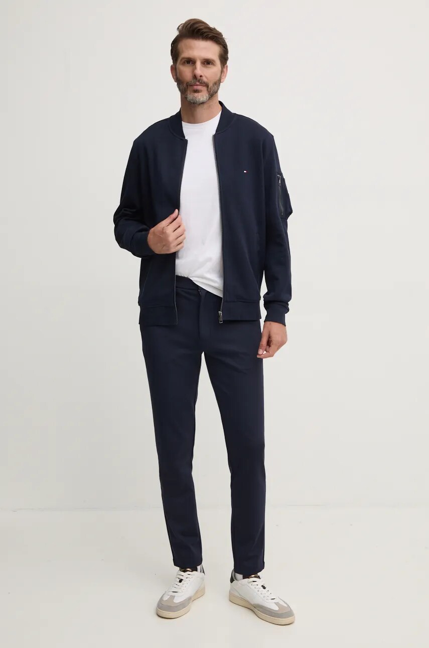 Кофта Tommy Hilfiger чоловіча колір синій однотонна MW0MW37357