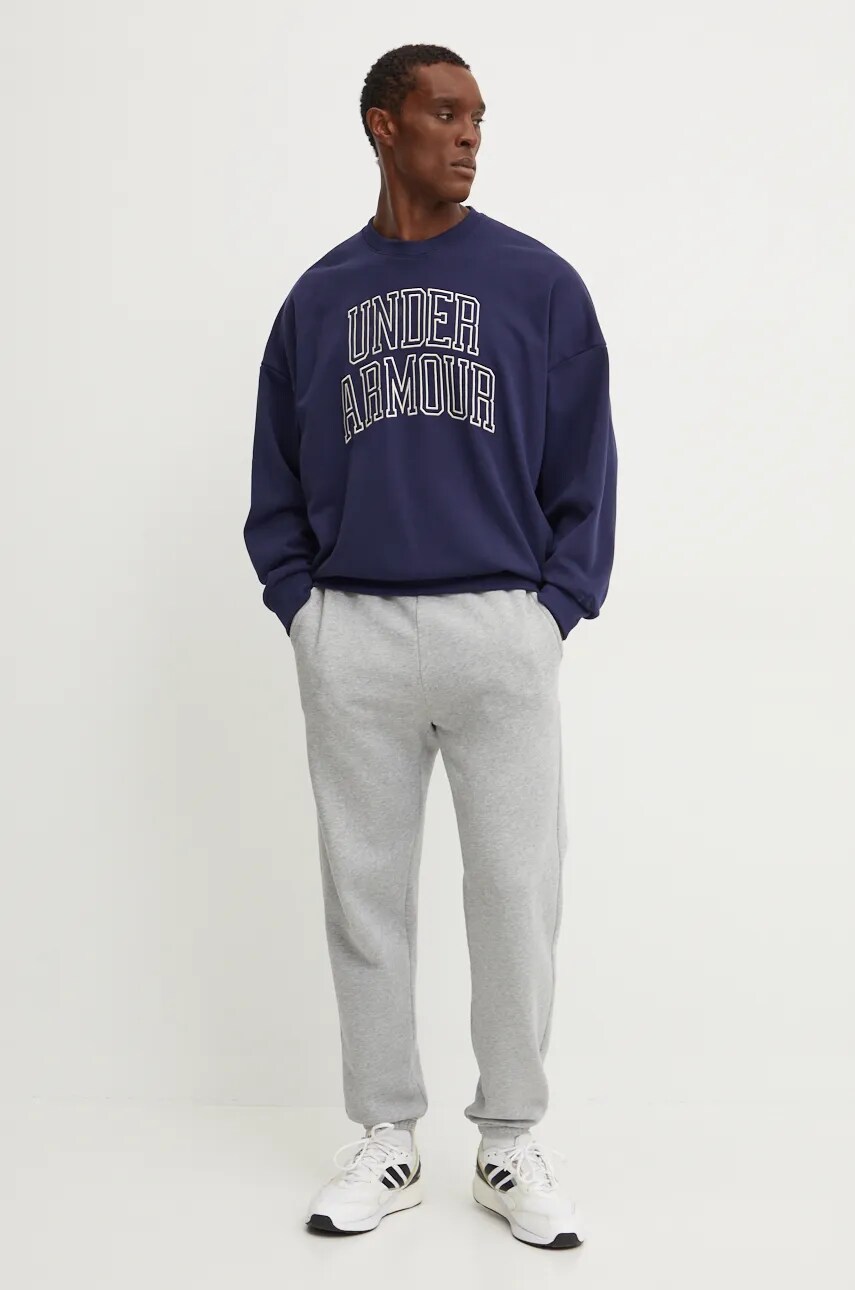 Кофта Under Armour Icon HWT Terry чоловіча колір синій з аплікацією 1386548