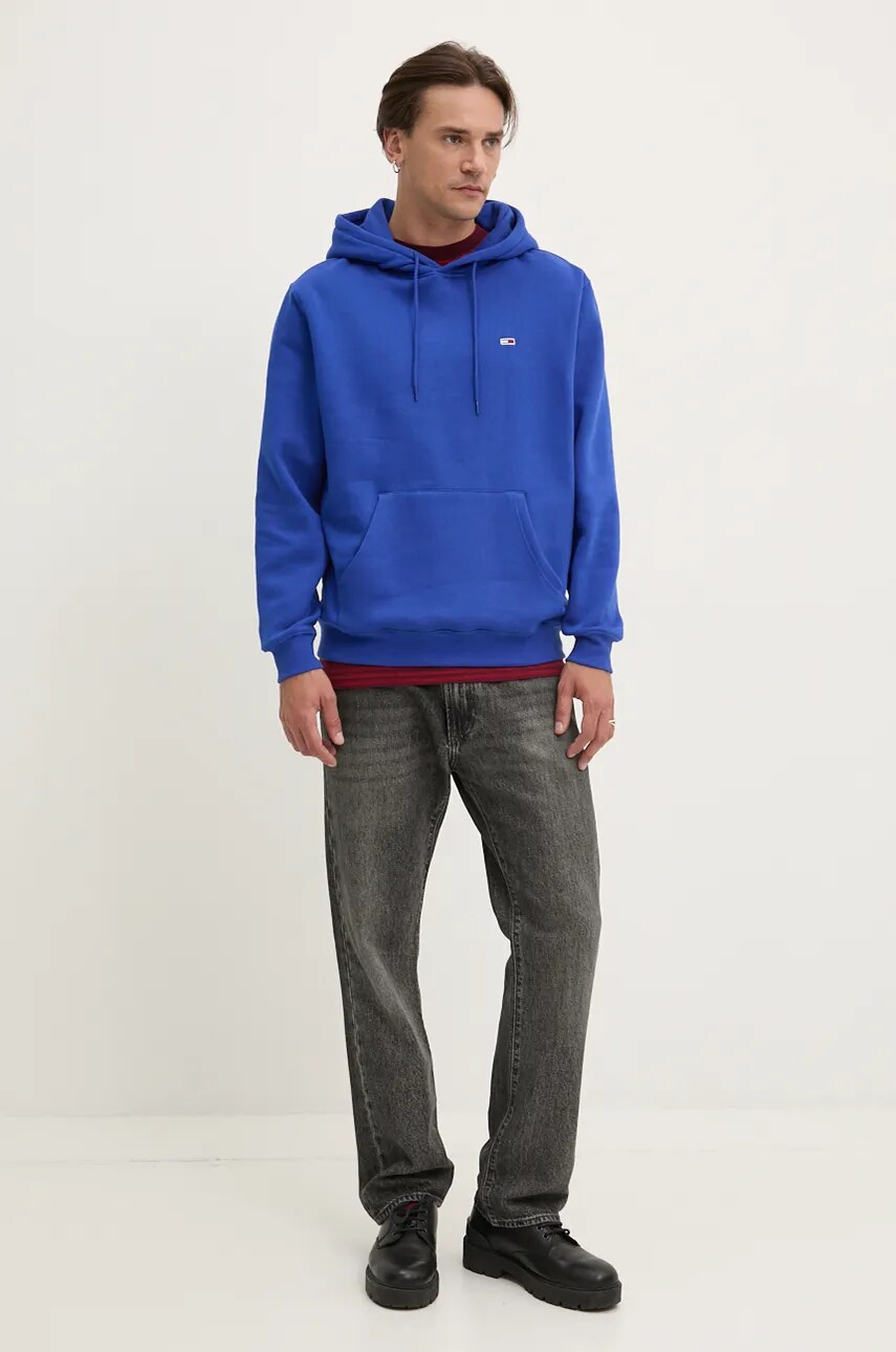 Кофта Tommy Jeans чоловіча з капюшоном однотонна DM0DM20742