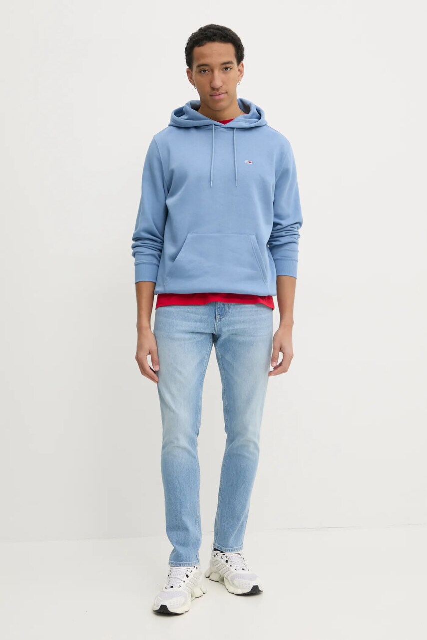 Кофта Tommy Jeans чоловіча з капюшоном однотонна DM0DM20742