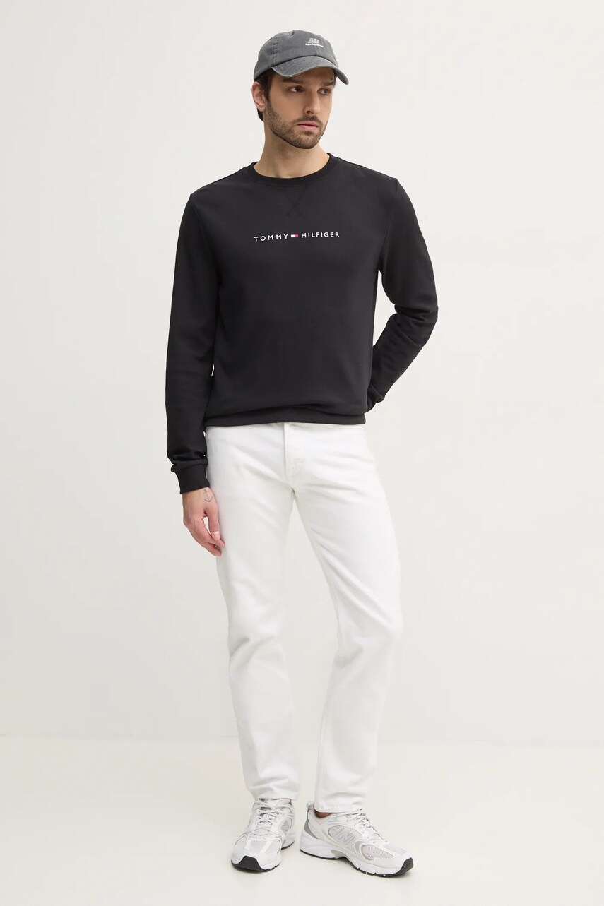 Кофта Tommy Hilfiger чоловіча колір чорний з принтом UM0UM03346