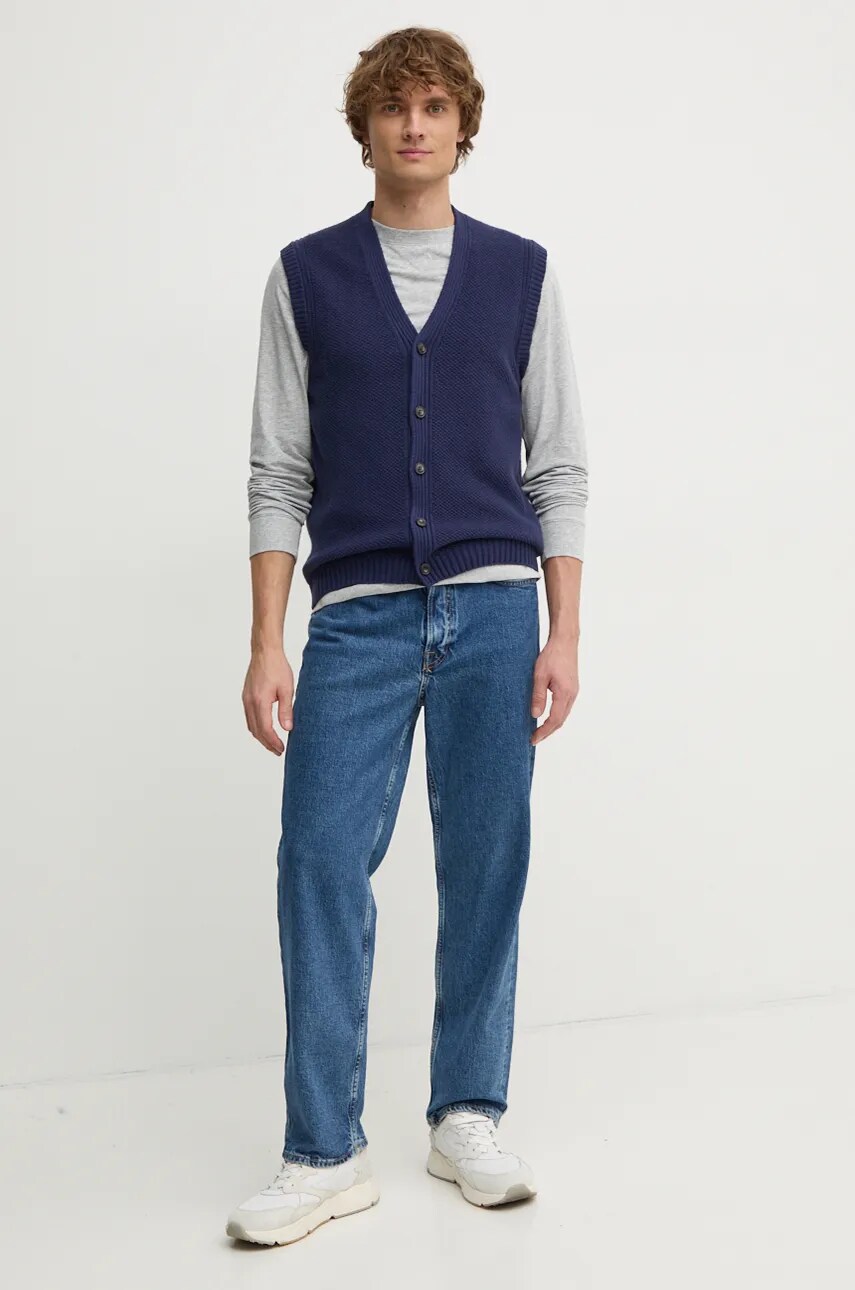 Лонгслів Tommy Hilfiger чоловічий колір сірий однотонний UM0UM03366