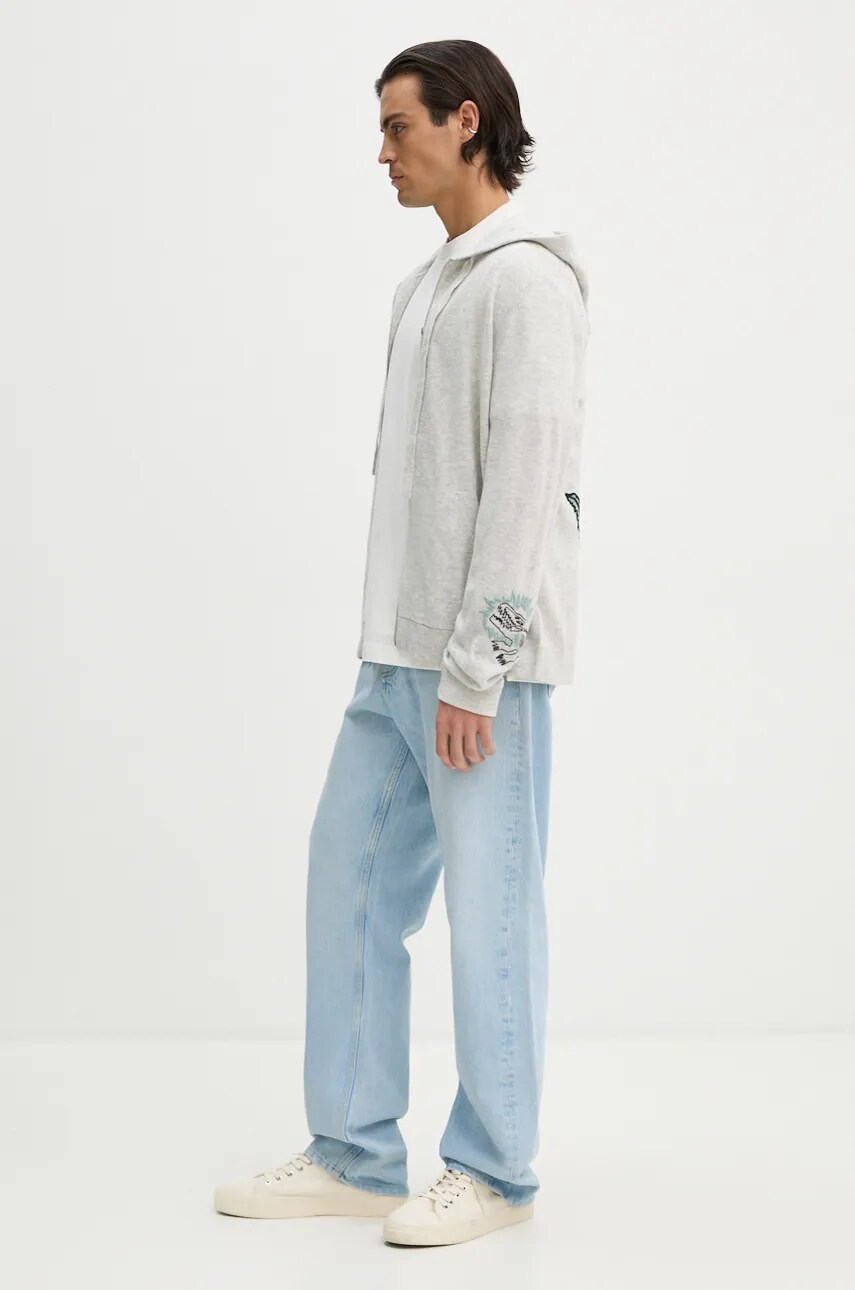 Вовняний кардиган ZADIG&VOLTAIRE колір сірий KMCA00231