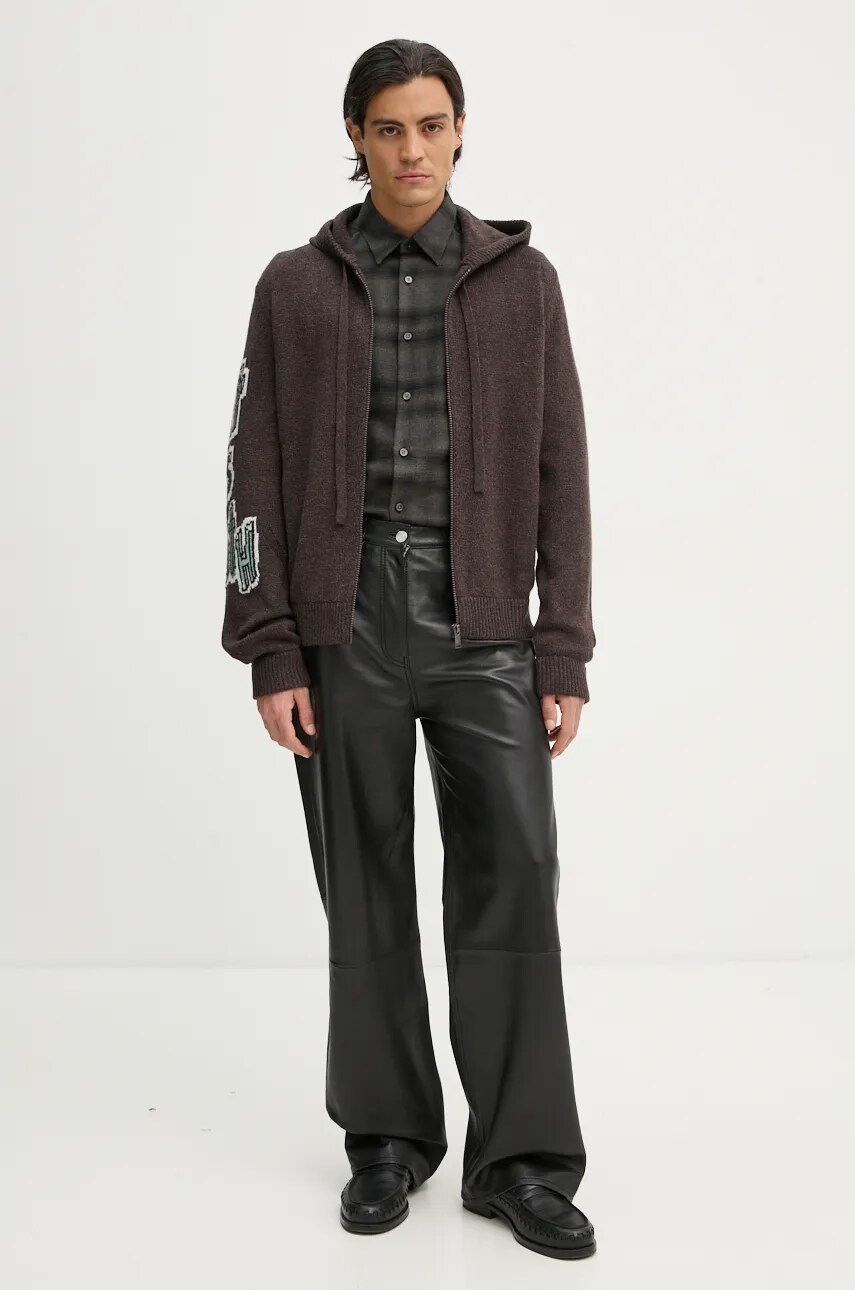 Вовняний кардиган ZADIG&VOLTAIRE колір коричневий KMCA00224