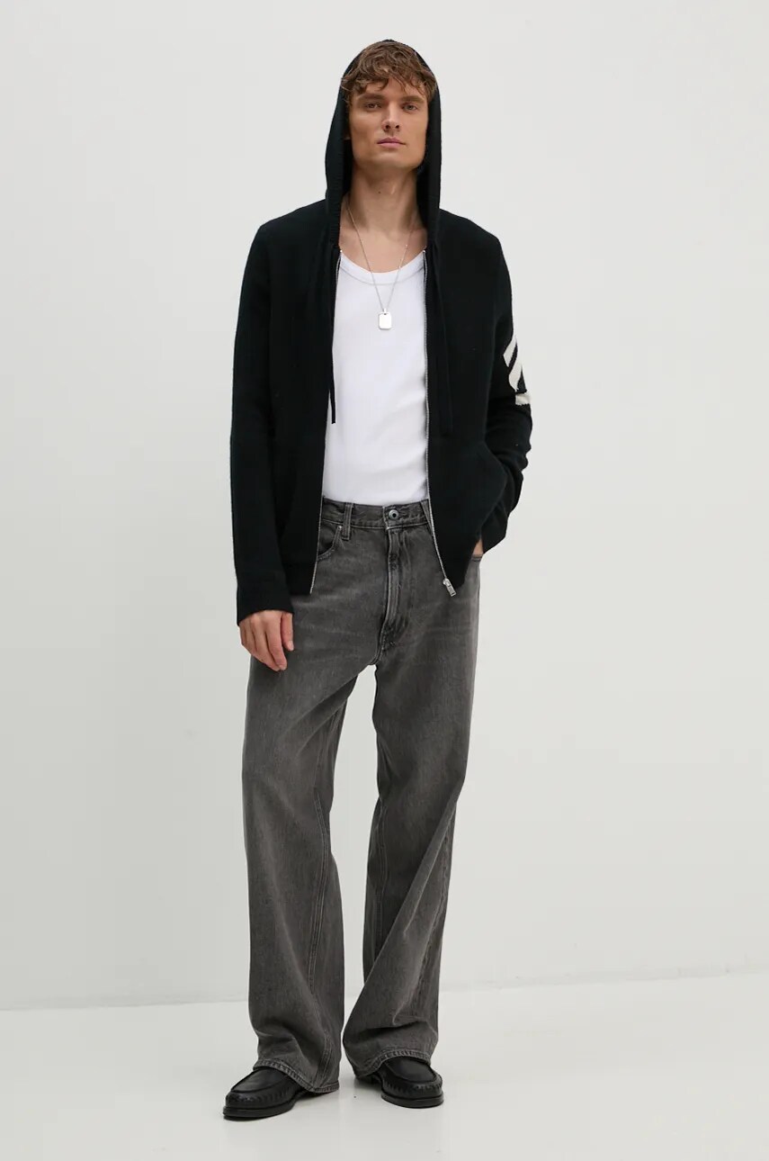 Кашеміровий кардиган ZADIG&VOLTAIRE колір чорний KMCA00009