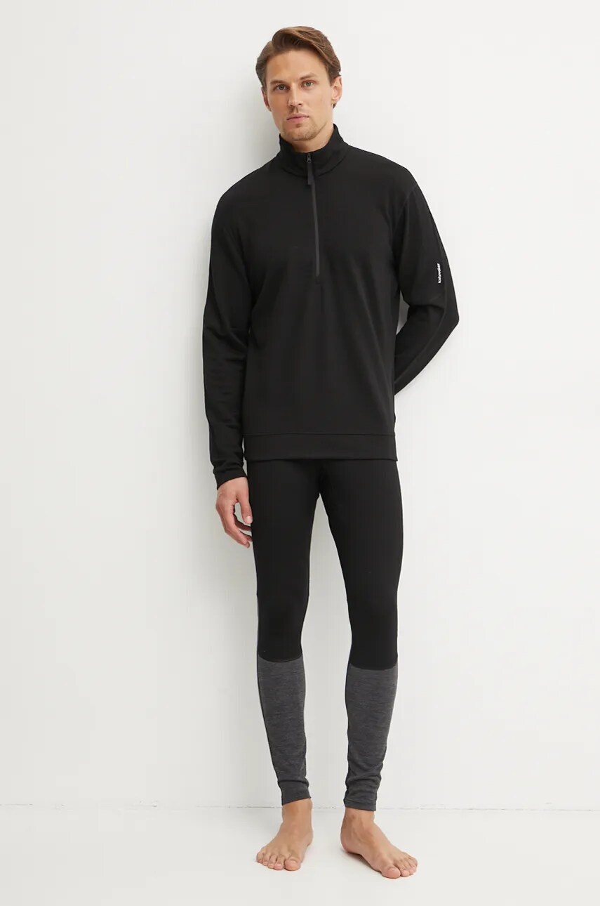 Спортивна кофта Icebreaker Merino 360 Realfleece Elemental колір чорний однотонна IB0A571S0011
