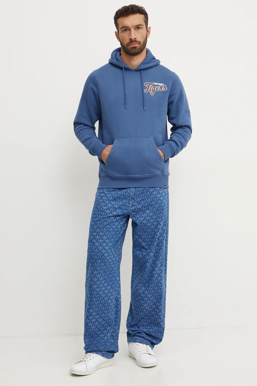 Кофта 47 brand MLB Detroit Tigers чоловіча з капюшоном з принтом BB009PMDDFH628817TB