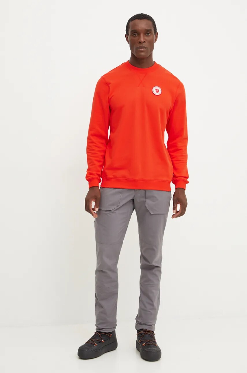 Спортивна кофта Fjallraven 1960 Logo Badge колір червоний однотонна F87163.214