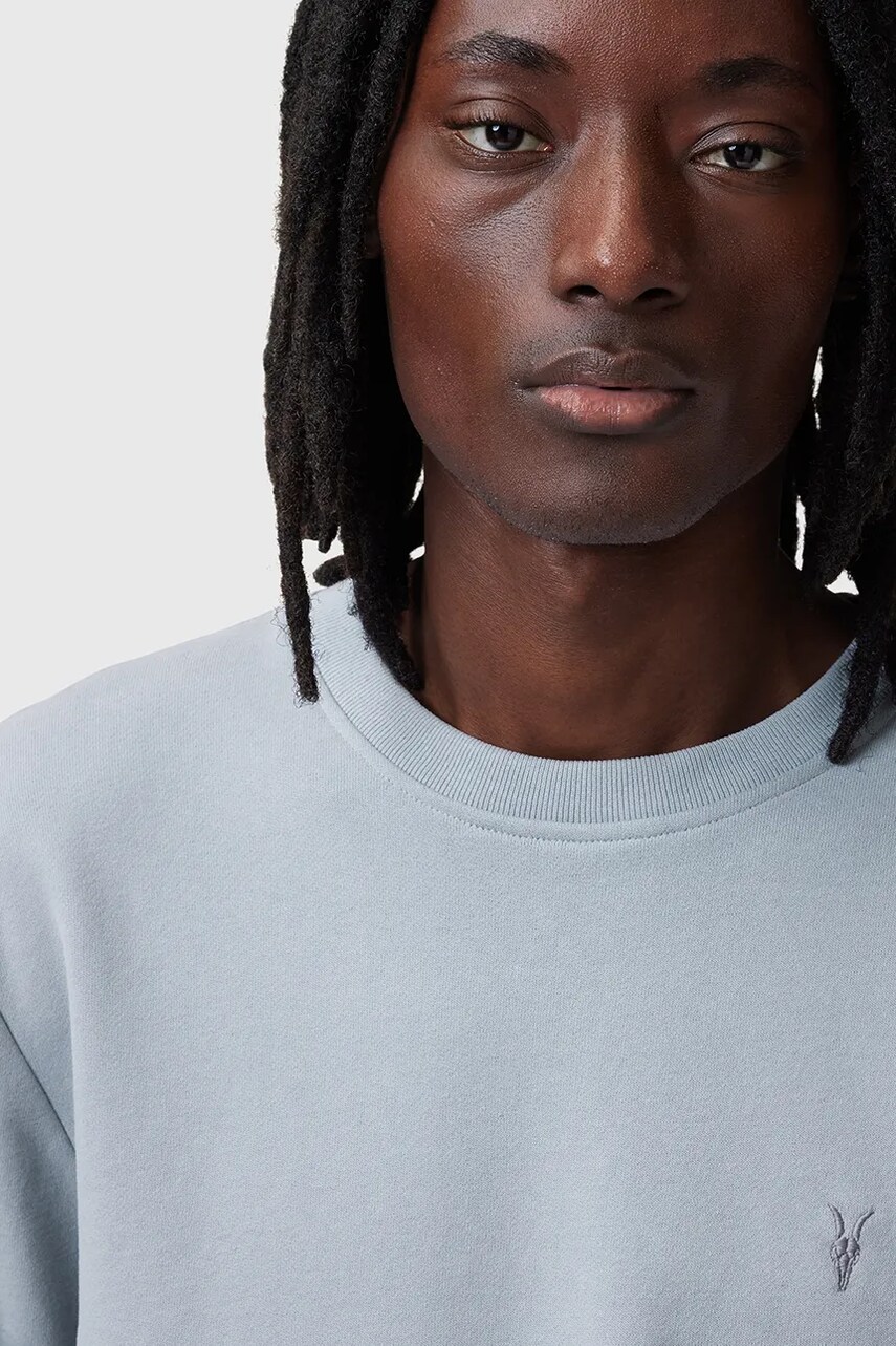 Бавовняна кофта AllSaints RAVEN CREW чоловіча  однотонна M037NB