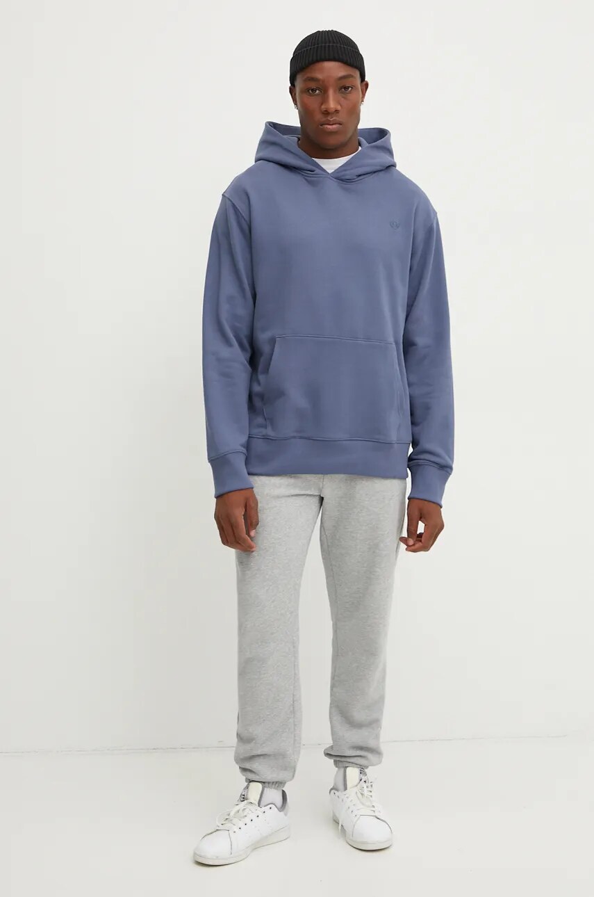 Бавовняна кофта adidas Originals чоловіча з капюшоном однотонна IY2260