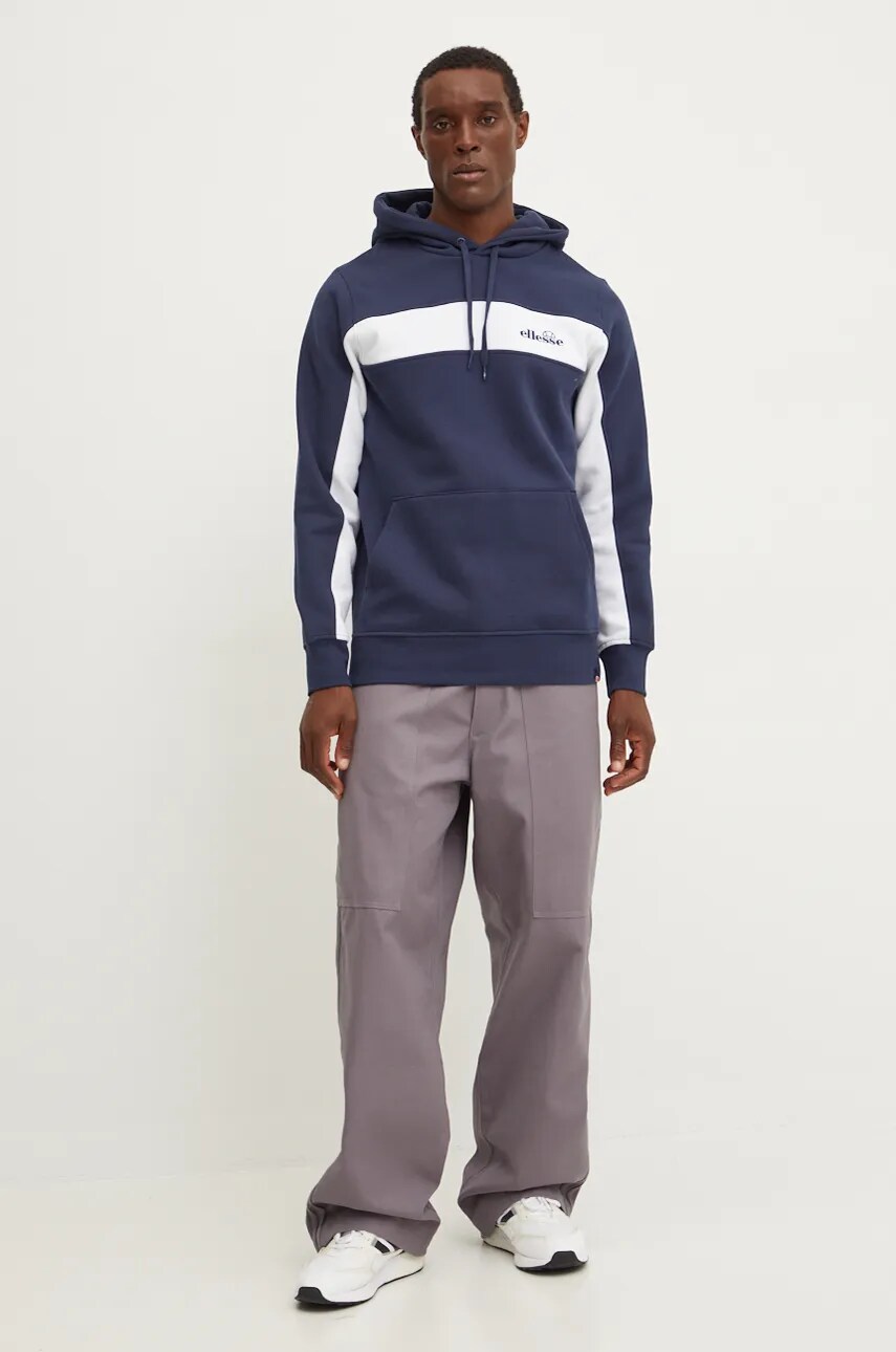 Кофта Ellesse VIERIAN чоловіча колір синій з капюшоном візерунок SHX20953