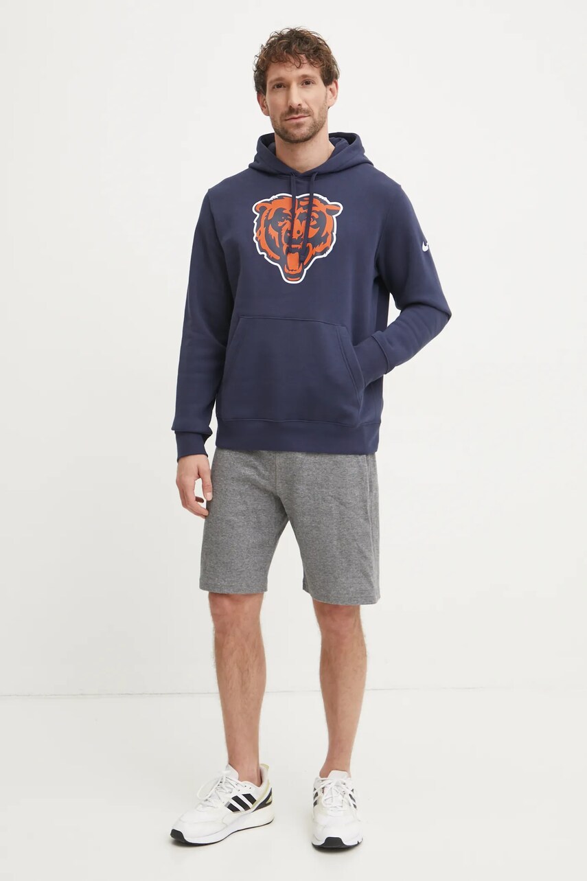 Кофта Nike Chicago Bears чоловіча колір синій з капюшоном з принтом NKDK-41L-7Q-N09