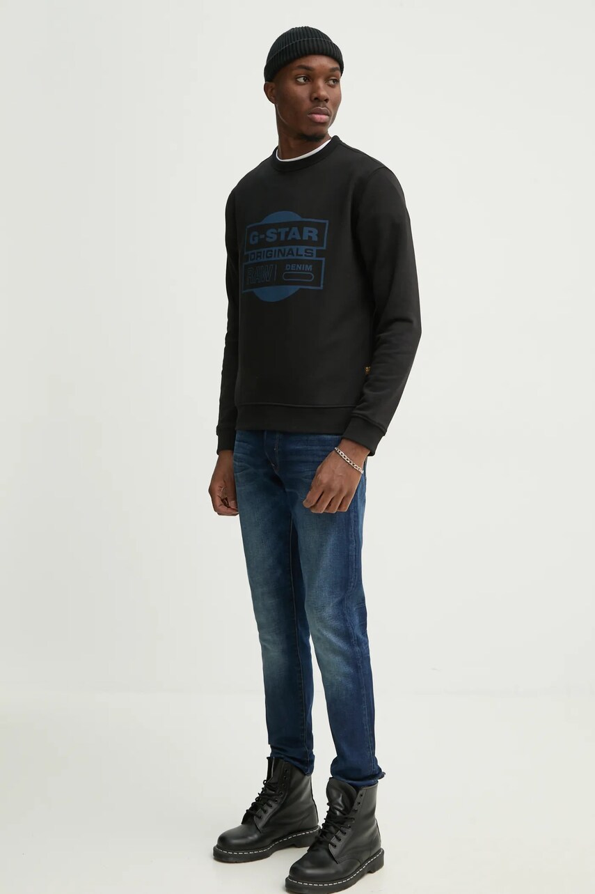 Кофта G-Star Raw чоловіча колір чорний з принтом D25441-D797
